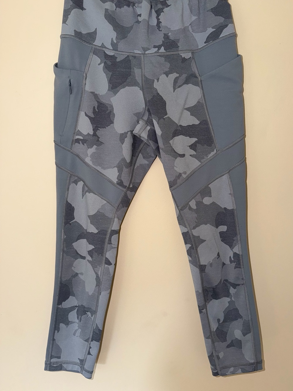 Athleta Gray Camouflage High-Rise Leggings
